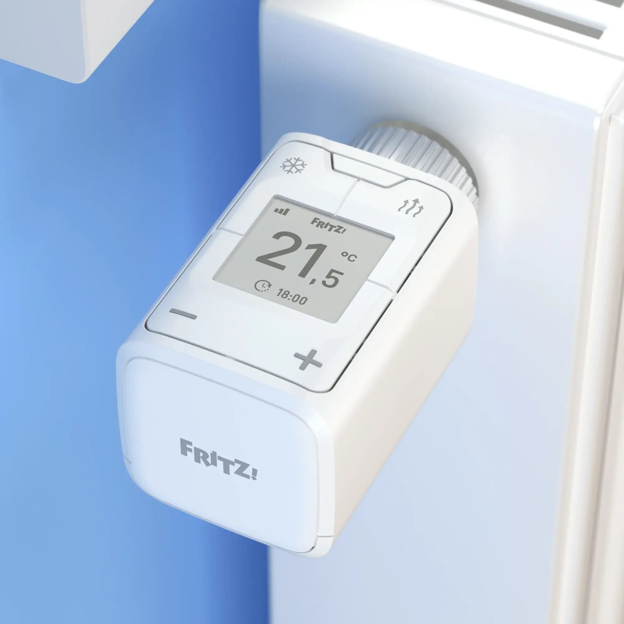 FRITZ!DECT 302 Heizkörperregler zur Smart Home Temperaturanpassung mit Display.